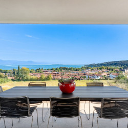 View from Villa Belvedere terrace across Lake Garda