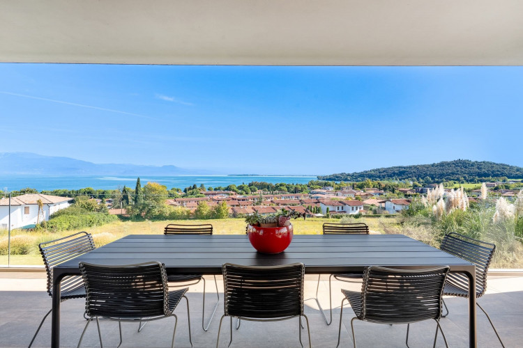View from Villa Belvedere terrace across Lake Garda