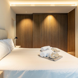 Bedroom at Villa Belvedere with built-in wardrobes