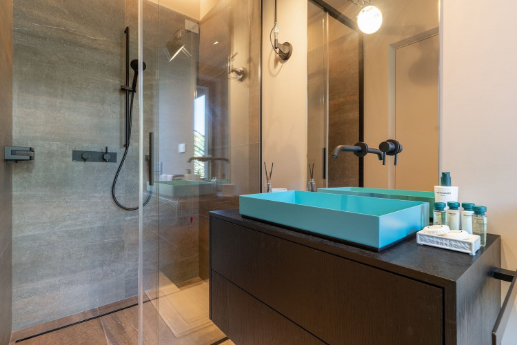 Bathroom at Villa Belvedere with shower