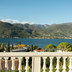 Scenic terrace at Villa Preone, Lake Garda, with stunning lake views