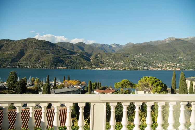 Scenic terrace at Villa Preone, Lake Garda, with stunning lake views