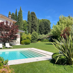 Private pool with lake view at Villa Preone, luxury villa Lake Garda