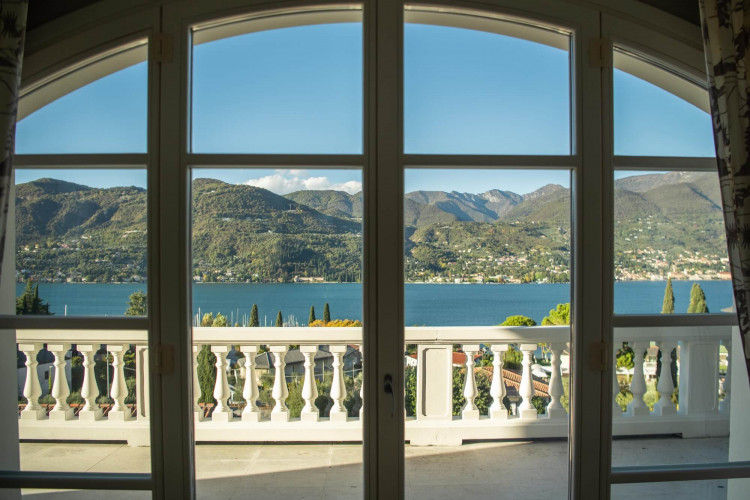 Lake view terrace at Villa Preone, Salo, Lake Garda