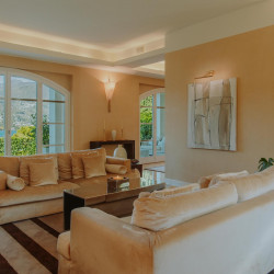 Lake view living room at Villa Preone, Lake Garda